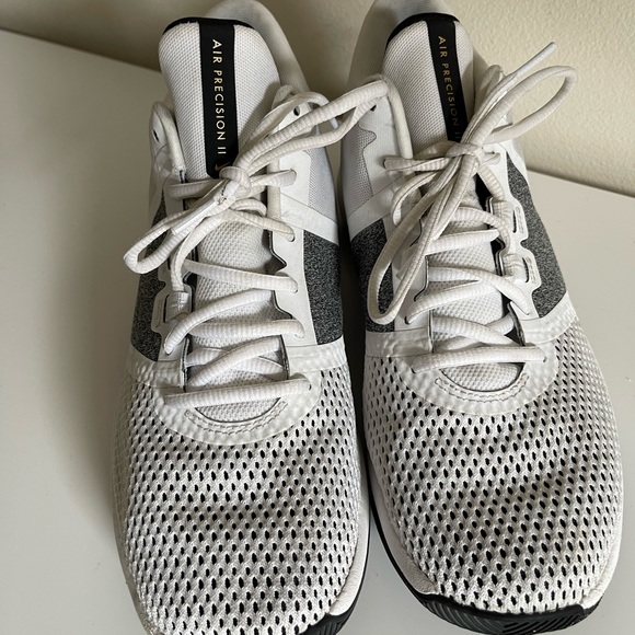 Nike Air Precision II DC1811-100 White/Gold Basketball Shoes Mens Size 8 - Picture 2 of 10